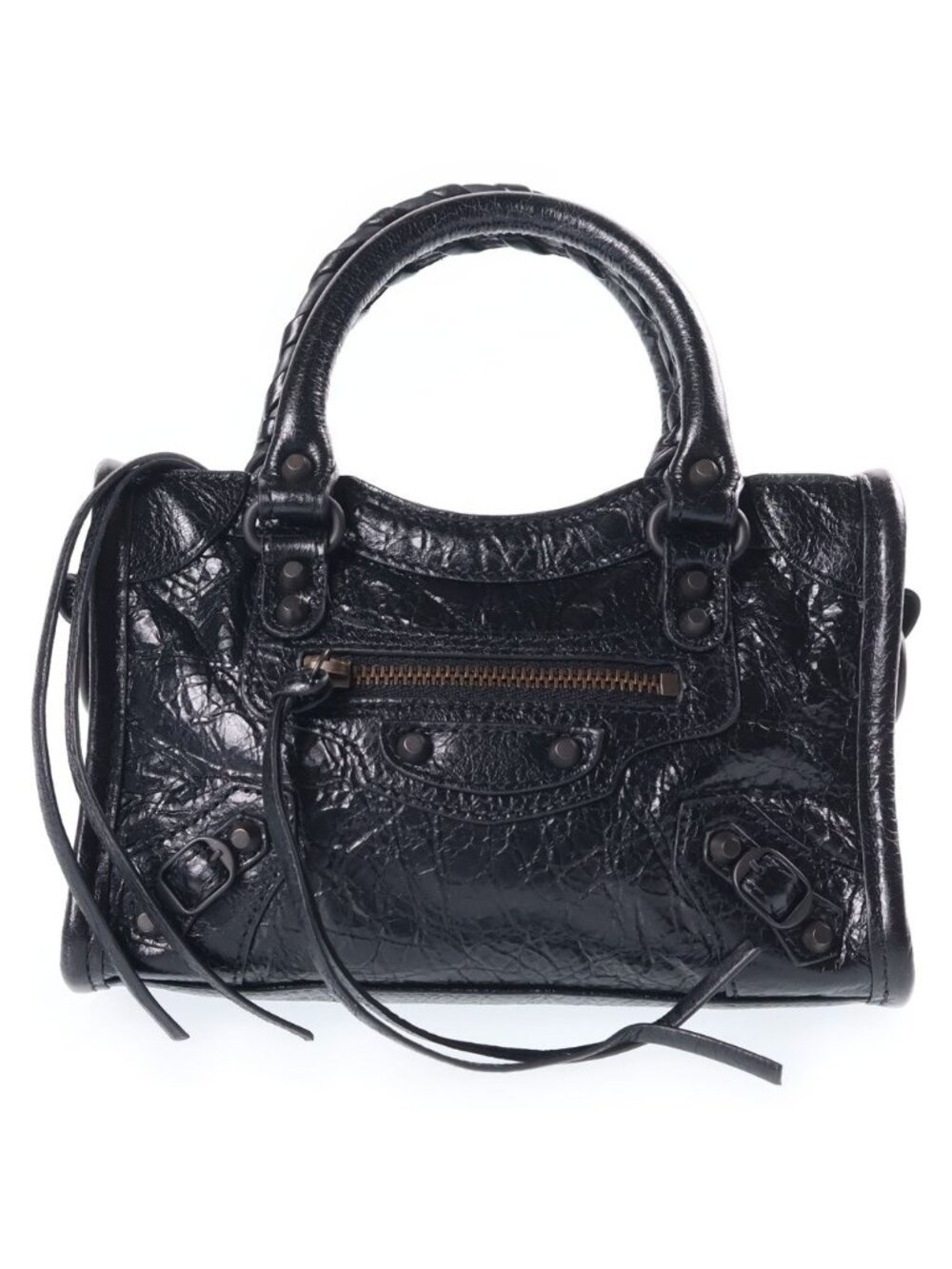Balenciaga Le City Nano Shoulder Bag Leather Black